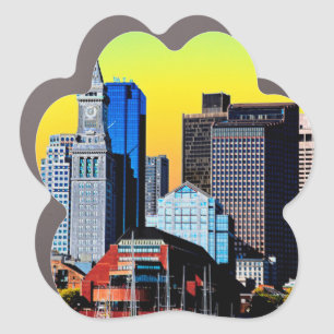 The Custom House Boston USA Poster Cloth Face Mask Car Magnet