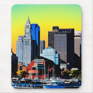The Custom House Boston USA Poster Mouse Pad