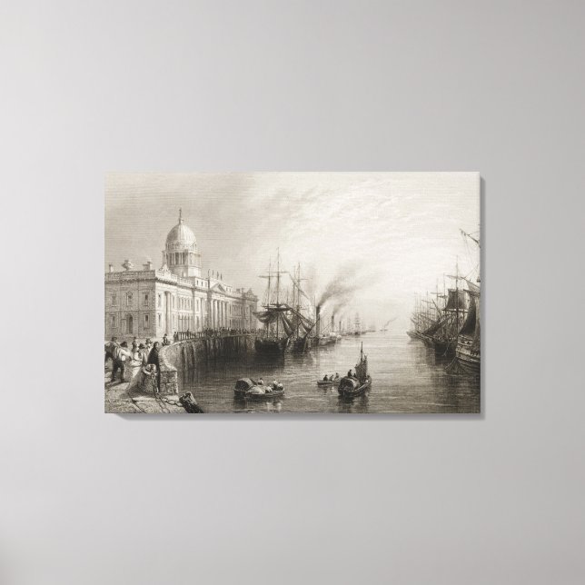 The Custom House, Dublin Canvas Print (Front)
