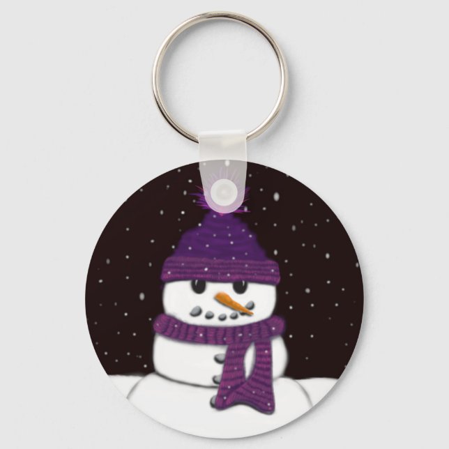 The Cute Armless Snowman Keychain (Front)