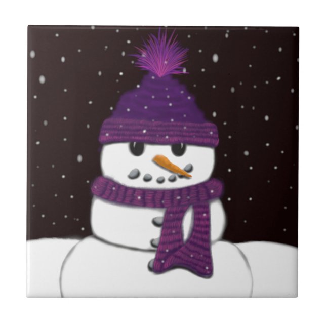 The Cute Armless Snowman Tile (Front)
