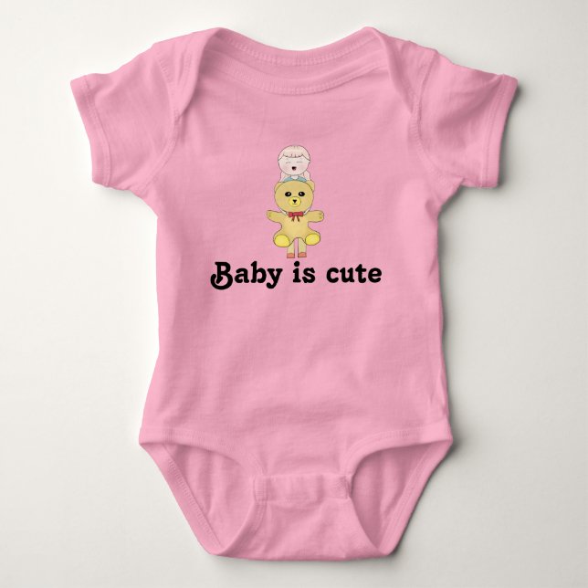 The cute baby T-shirt Baby Bodysuit (Front)