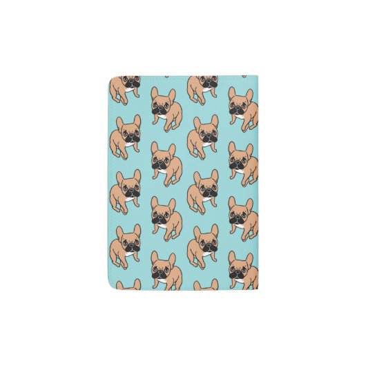 The Cute Black Mask Fawn Frenchie Needs Attention Passport Holder (Back)