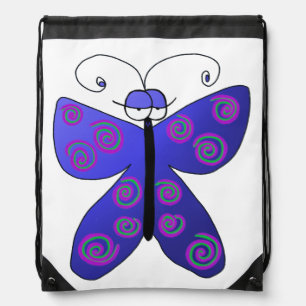 The Cute Butterfly With An Attitude Painting Drawstring Bag