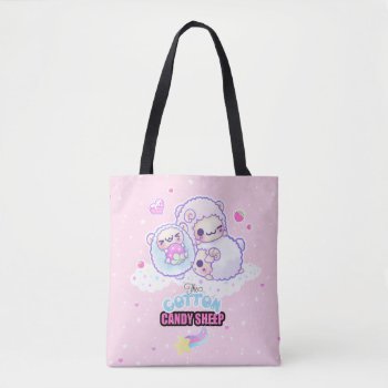 The Cute Cotton Candy Sheep Tote Bag by Chibibunny at Zazzle