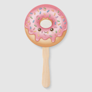 "The Cute Donut" – Sweet and Festive Illustration Hand Fan