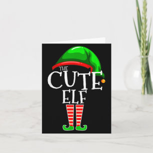 The Cute Elf Group Matching Family Christmas Card