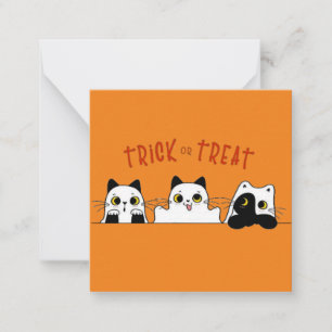 the cute halloween kittens note card