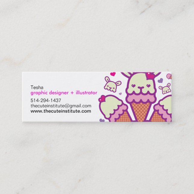 the cute institute card (Front)