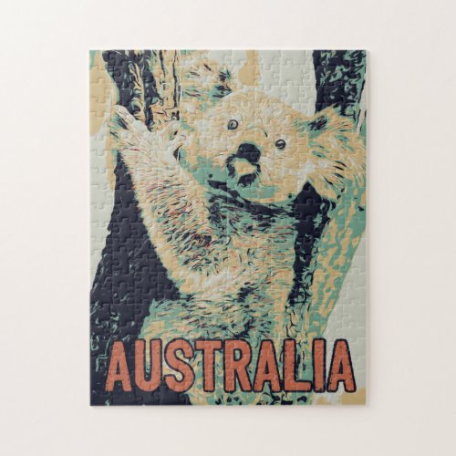 The Cute Koala animal symbol of Australia Jigsaw Puzzle