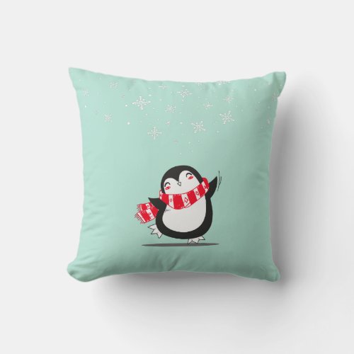 The Cute Penguin Throw Pillow