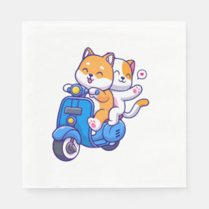 The Cute Shiba Couple Napkins