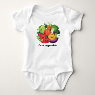 The cute vegetable T-shirt design colourful dynami Baby Bodysuit