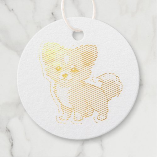 The cute walter dog  Gift a christmas in tahoe Foil Favor Tags