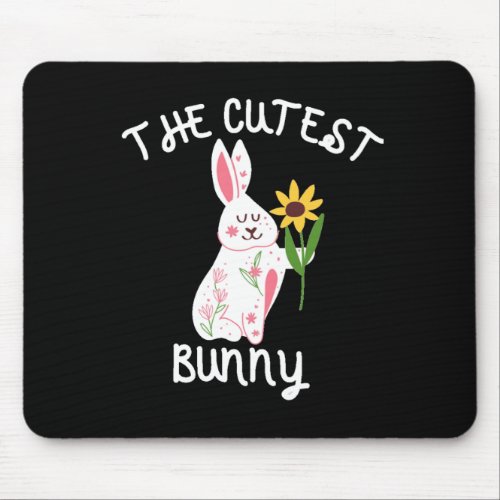The Cutest Bunny Mouse Pad
