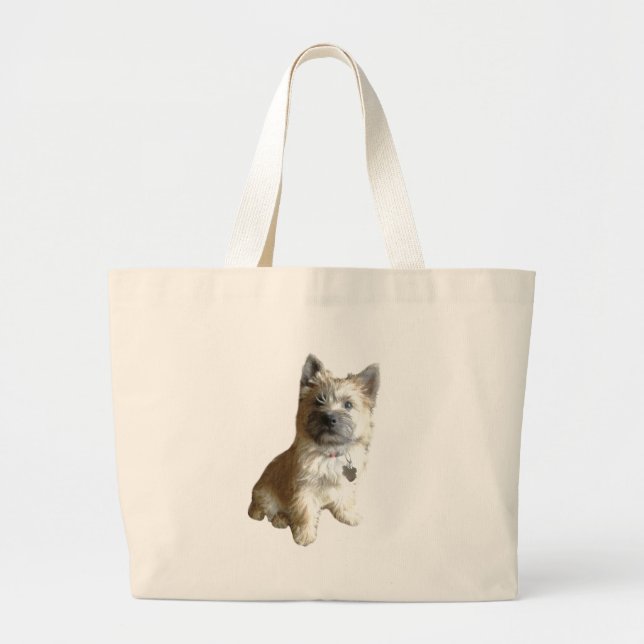 The Cutest Cairn Terrier Ever!  Cuter than Toto! Large Tote Bag (Front)