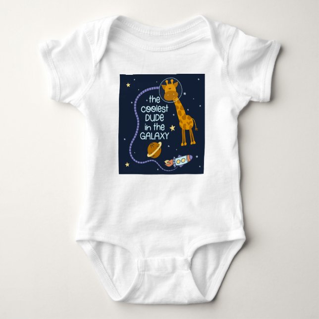THE CUTEST DUDE IN THE GALAXY BABY BODYSUIT (Front)
