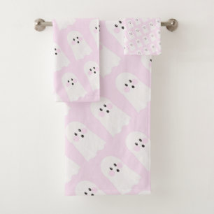 The cutest ghost pattern bath towel set