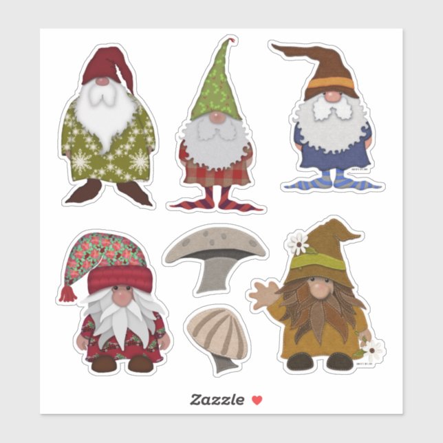 The Cutest Gnomes Ever | Cherie's Art Sticker (Sheet)