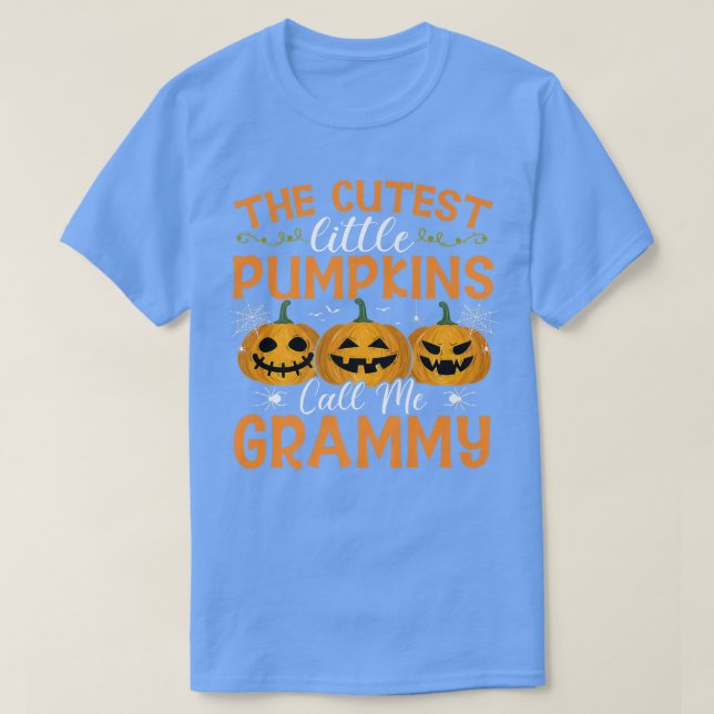 The Cutest Little Pumpkins Call Me Grammy Hallowee T-Shirt (Design Front)