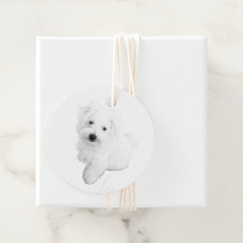 The Cutest Maltese Puppy Dog Ever Favor Tags