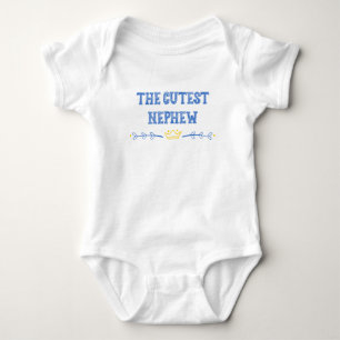 The cutest nephew baby boy blue aunt uncle gift baby bodysuit
