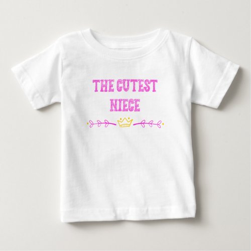 The cutest niece gift from aunt uncle pink baby T_Shirt