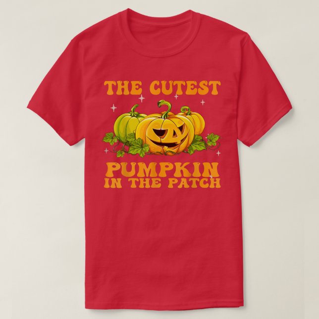 The Cutest Pumpkin In The Patch Halloween Boy Todd T-Shirt (Design Front)
