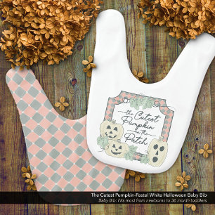 The Cutest Pumpkin-Pastel Colors Halloween Baby Bib