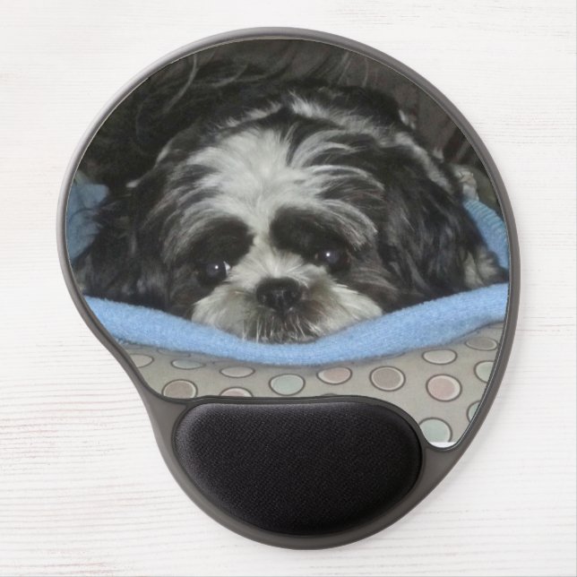 The Cutest Shih Tzu Pet Puppy Gel Mouse Pad (Front)