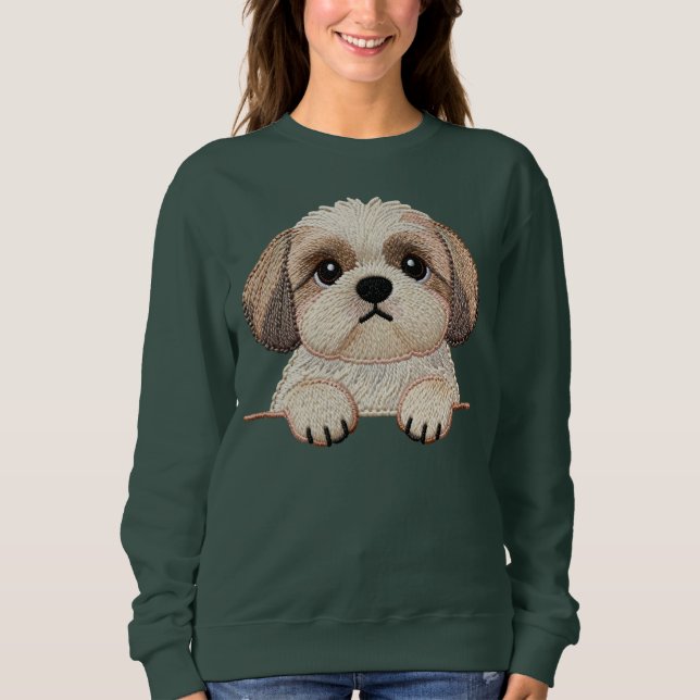 The Cutest Shih Tzu Puppy in the World Sweatshirt (Front)