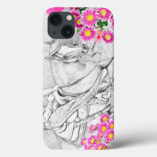 The Cutter Large (pink daisy) iPhone 13 Case