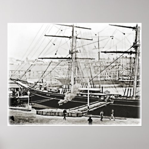 The Cutty Sark at the Wharf 1869 Poster