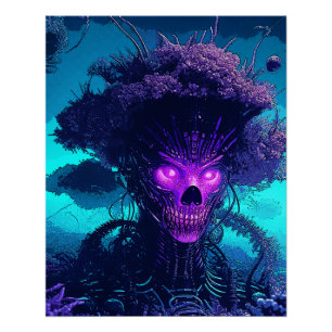 The Cyber-Tree Monster In The Dark Poster