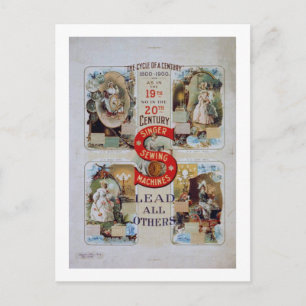 "The cycle of a century" - Vintage Singer Advert Postcard