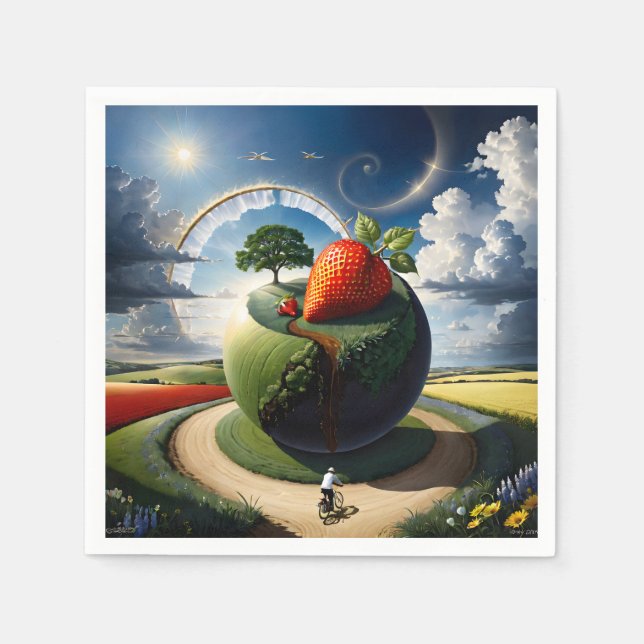 The cycle of life is a surrealistic masterpiece. I Napkins (Front)