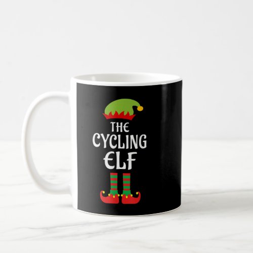 The Cycling Elf Family Matching Group Christmas Pa Coffee Mug