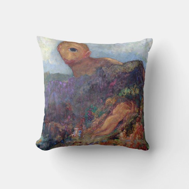 The Cyclops, Redon, 1898-1900 Throw Pillow (Front)