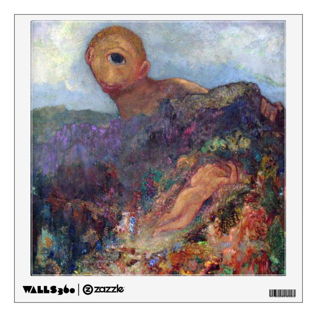 The Cyclops, Redon, 1898-1900 Wall Decal (Front)