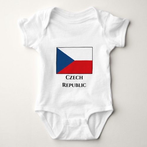 The Czech Republic Flag Baby Bodysuit