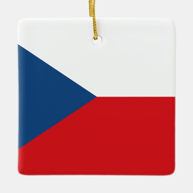 The Czech Republic Flag  Ceramic Ornament (Front)