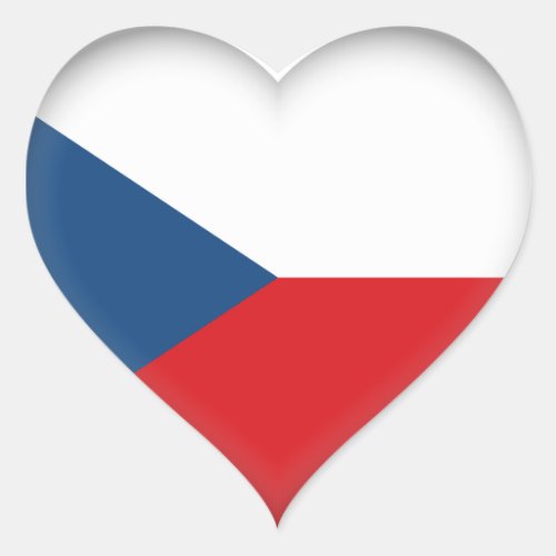 The Czech Republic Flag Heart Sticker