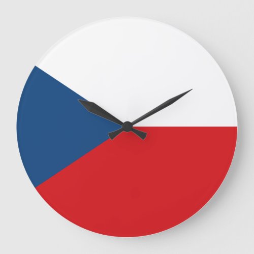 The Czech Republic Flag Large Clock