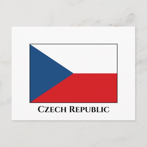 The Czech Republic Flag Postcard