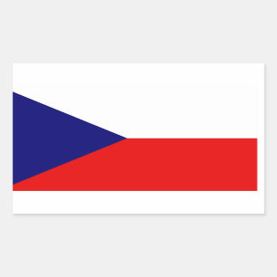 The Czech Republic Flag Rectangular Sticker