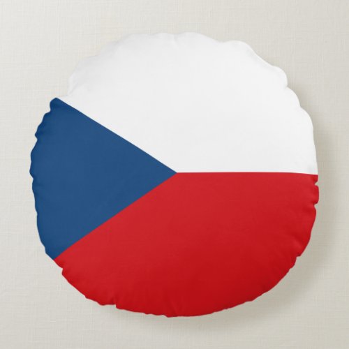 The Czech Republic Flag Round Pillow