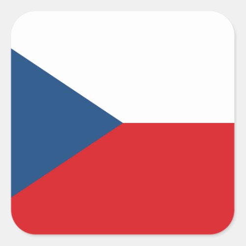 The Czech Republic Flag Square Sticker