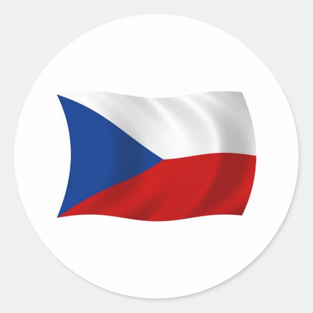 The Czech Republic Flag Sticker (Front)