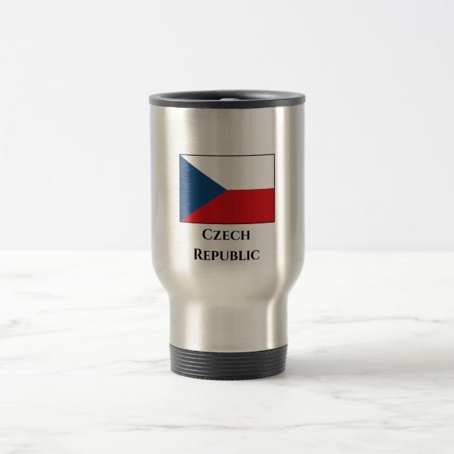 The Czech Republic Flag Travel Mug (Center)