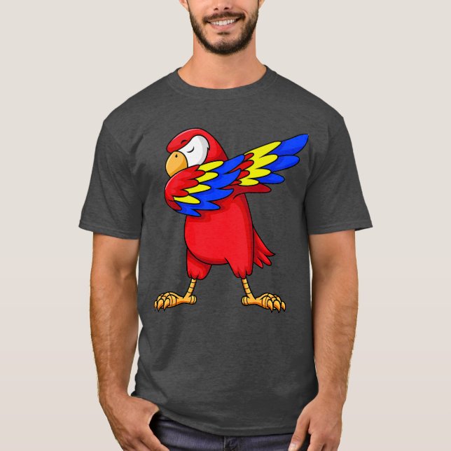 The Dabbing Parrot Cool Parrot Gifts Shirt Dab (Front)